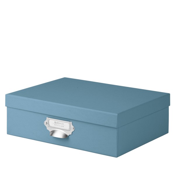 Rössler Aufbewahrungsbox mit Griff für A4 denim/blau