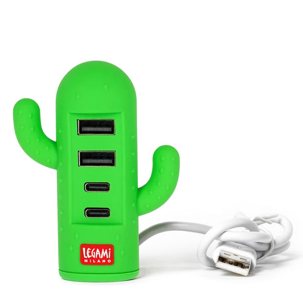 Legami USB Hub mit 4 Anschlüssen und Kaktus Motiv