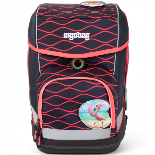 Ergobag Schulranzen-Set Cubo WellenreitBär LUMI-Edition