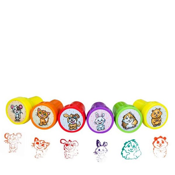 Kinderstempel Lieblingstiere, Stempel, selbstfärbend, 6-fach sort, Trendhaus