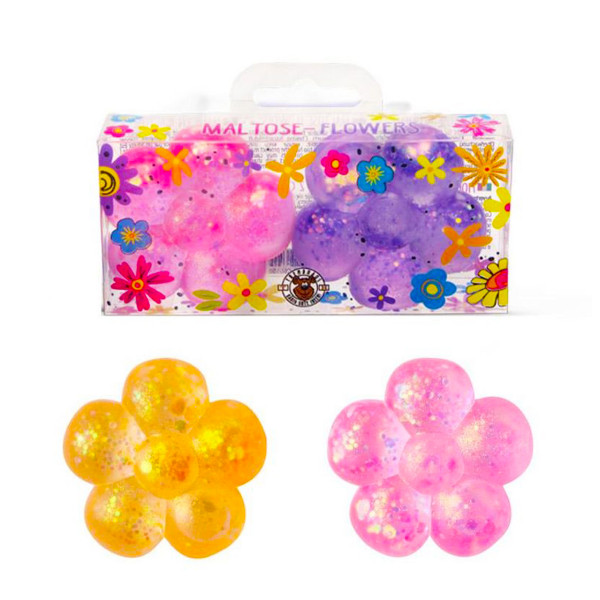Anti-Streß Glitzerblume, GFH Maltose-Blume 2er-Set, Trendhaus