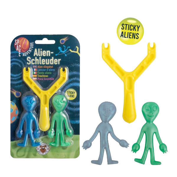 Alien-Schleuder mit Sticky Aliens, SPACE ADVENTURE Alien-Schleuder 3-teilig, Trendhaus