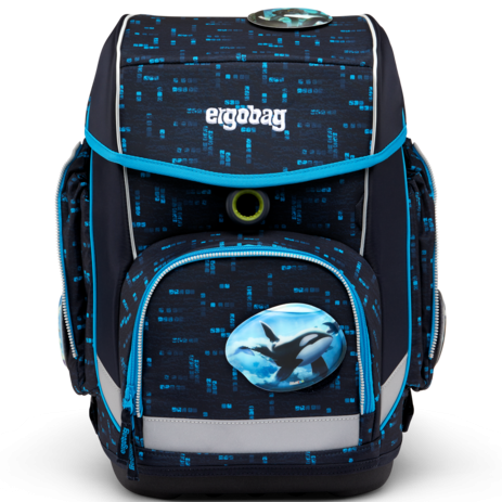 Ergobag Schulranzen-Set Cubo LUMI-Edition TiefseetauchBär