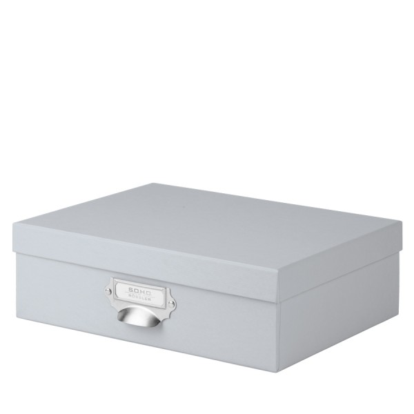 Rössler Aufbewahrungsbox mit Griff für A4 stone/grau