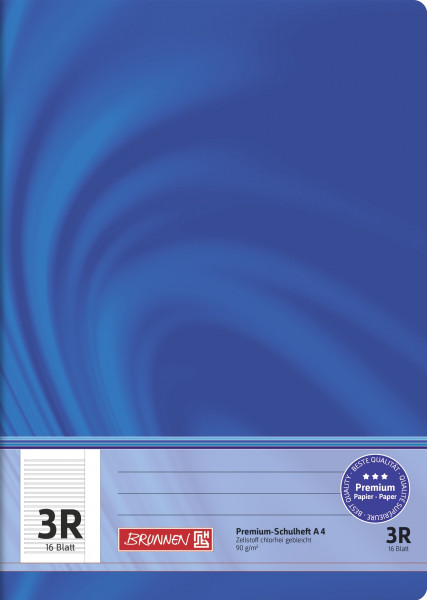 Schulheft Premium Vivendi A4 Lineatur 3R | 16 Blatt, blau