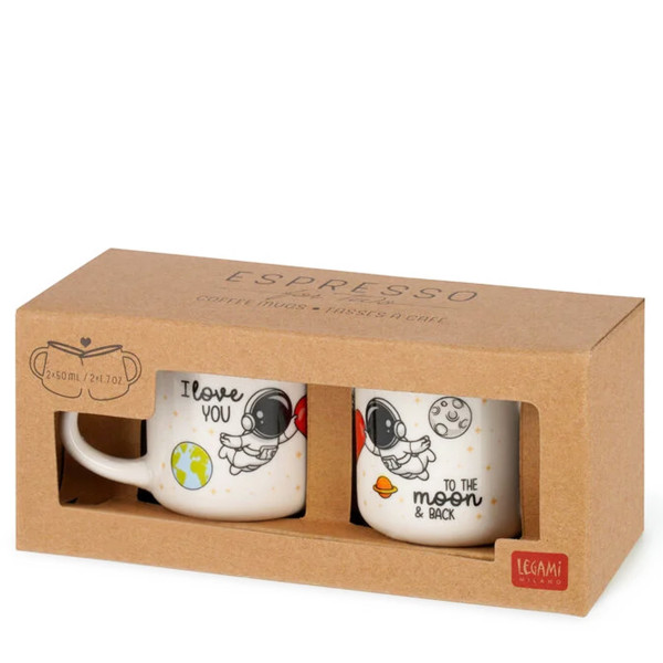 Legami Kaffeetassen - Espresso für Zwei, Zum Mond und zurück, Depesche