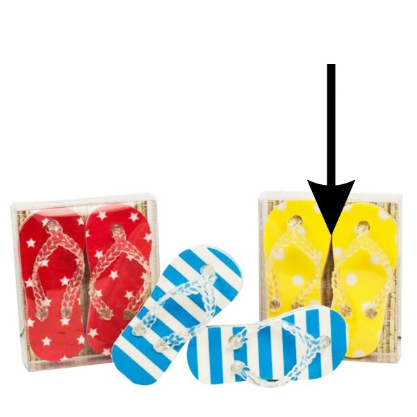 Radierer Flippy Floppsy, gelb, 2er Set, Trendhaus