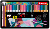 Schreibgeräteset Filzstift mit Pinselspitze / Filzstift / Fineliner Etui „ARTY: CREATIVE SET Filzsti