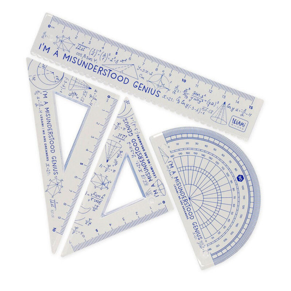 Legami Geometrieset Genius You Rule! Super flexibles 4-teiliges Genius Set