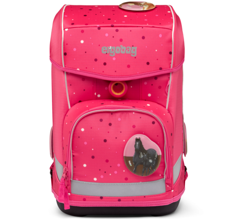 Ergobag Schulranzen-Set Cubo Light Urlaub auf dem ReitBärhof