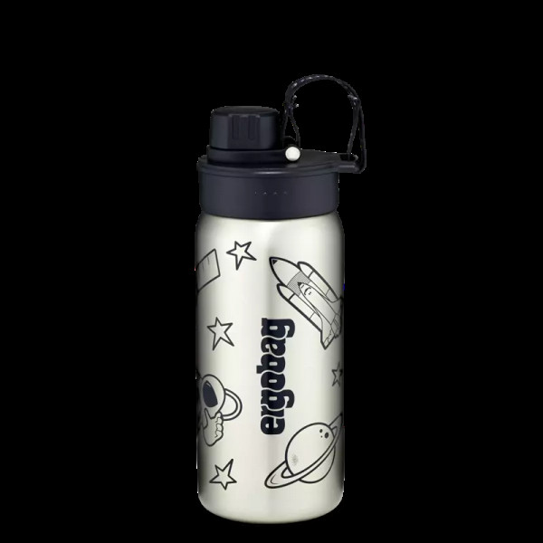 Ergobag Edelstahl-Trinkflasche schwarz