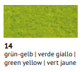 Stafil Filzplatte 30x45 cm 3mm grün-gelb
