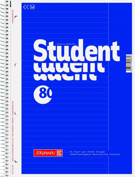 Collegeblock A4 Lin25 80Bl BRUNNEN