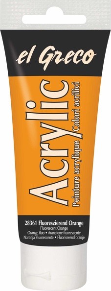 Kreul Acrylic el Greco 75ml Fluoreszierend Orange