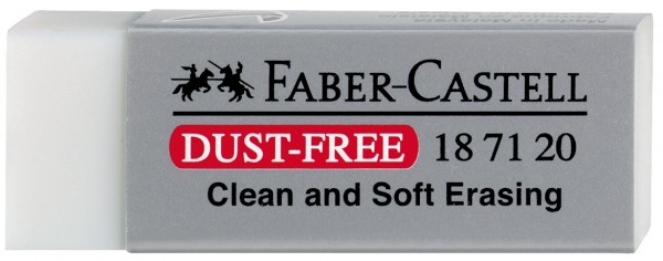 Faber-Castell Radierer Kunststoff Dust-Free weiß