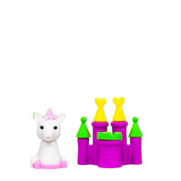 Radierer Einhorn mit Schloß, weiß, 2er Set, Trendhaus
