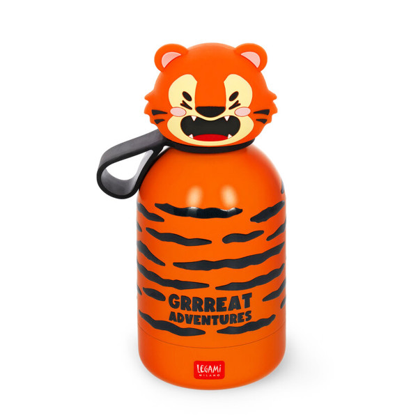 Legami Thermosflasche Tiger für Kinder, Hot &amp; Cold BFF, Trinkflasche Tiger