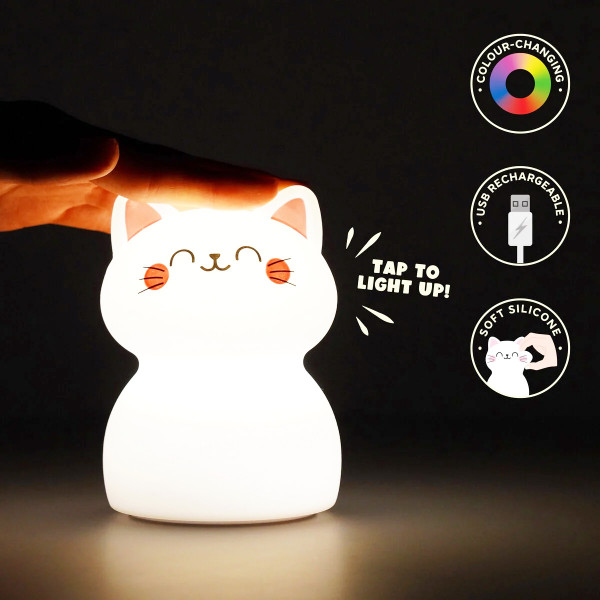 Legami Wiederaufladbares Nachtlicht Kätzchen Kitty, Nachtlicht Soft Dreams Kitty