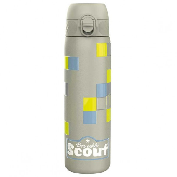 Scout Edelstahl-Trinkflasche Squares - grau