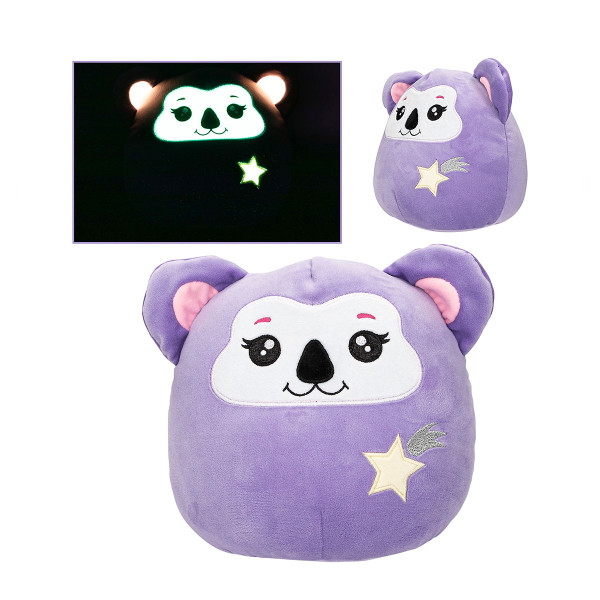 Ylvi Swoppies Plüsch Koala lila, leuchtet im Dunkeln, 20cm, Depesche