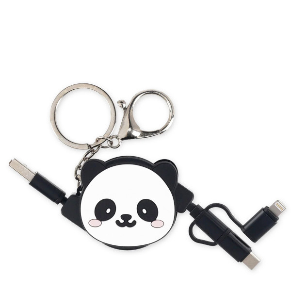 Legami einziehbares 3-in-1-Ladekabel Panda, Charge &#039;N Roll mit Panda-Motiv