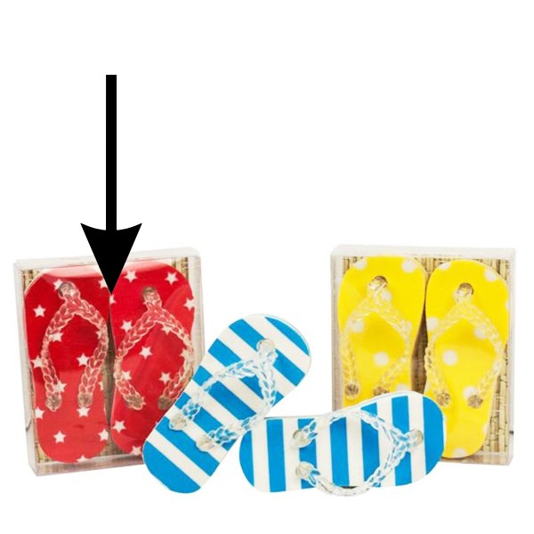 Radierer Flippy Floppsy, rot, 2er Set, Trendhaus