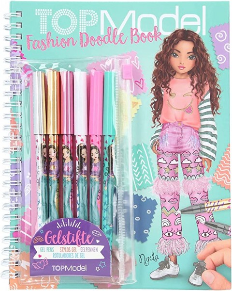 TOPModel Fashion Doodle Book mit Gelstiften, Depesche